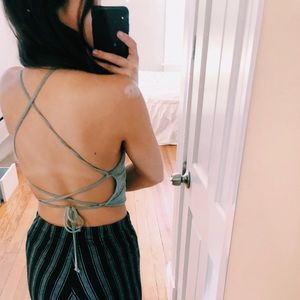 Cross Cross Halter Crop Top